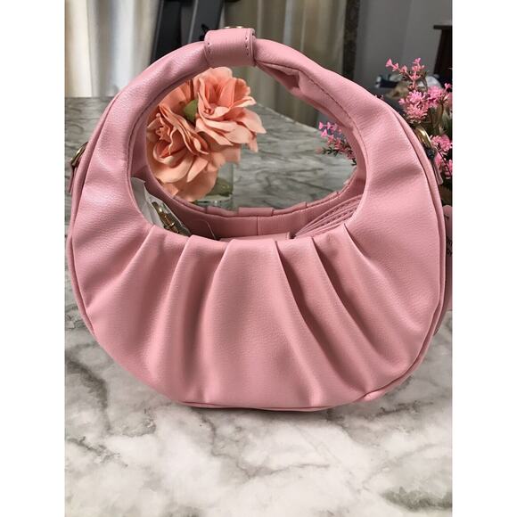 NEW Scoop Women's Crescent Crossbody Bag Small Saltchel Ballet Pink 9"x9" - Picture 1 of 6